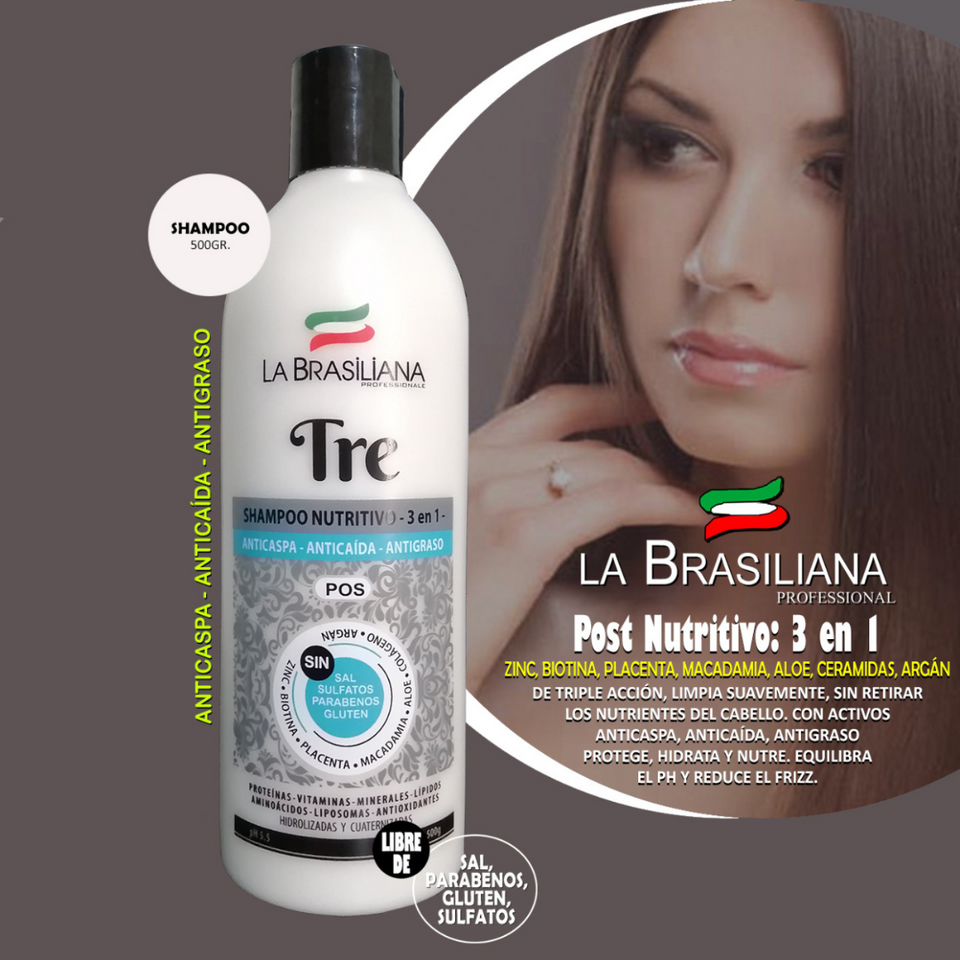 La Brasiiana Shampoo Tre-500 Ml.